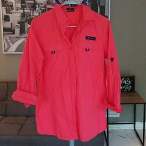 Simply Southern fishing shirt button down. M